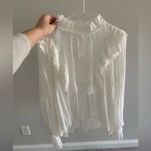 Eri & Ali Ivory White Shirt from Anthropologie